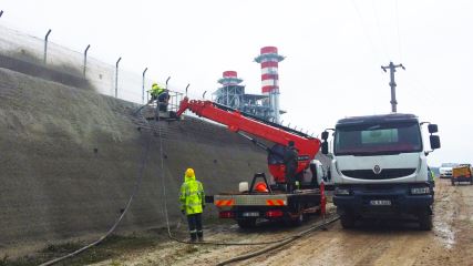Age Denizli Doğalgaz Kombine Çevrim Santrali Şev Koruma Amaçlı Püskürtme Beton Uygulaması