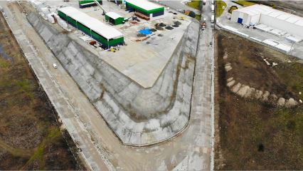 Balıkesir Filli Boya Taş Yünü Fabrikası Püskürtme Beton İle Şev Koruma Uygulaması