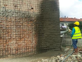 Simav Atatürk İlkokulu  - Püskürtme Beton İle Bina Güçlendirme Projesi
